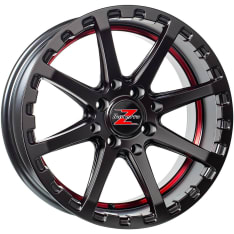 Barzetta ATV Satin Black with Red Stripe 7x14 4x115 et:10 aluminium rim