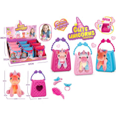 Cute unicorn pehmolemmikki kantolaukussa