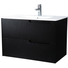Lykke Polar Deluxe 80x46x55cm black sink cabinet
