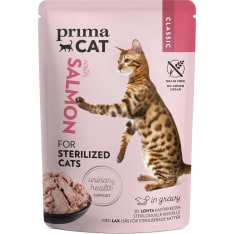 PrimaCat Classic 85 g Lohta kastikkeessa steriloiduille kissoille