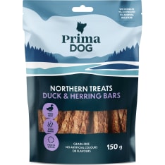 PrimaDog Northern Treats Ankka-Sillitanko 150 g koiran makupala