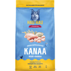 Hau-Hau Champion Nokian Nappulatehtaan Chicken, rice & oats complete feed for adult dogs 2 kg
