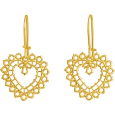 Lempikoru Pitsisydän hook earrings small