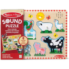 Melissa & doug farm animals sound puzzle - 8 pieces