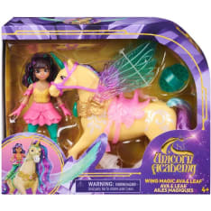 Unicorn Academy Wing Magic Ava And Leaf nukke ja yksisarvinen