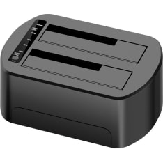 CoreParts MS-CLONER-SATA2.5-3.5 storage drive docking station, Black