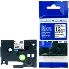 12mm x 8m P-Touch compatible black/white Velcro