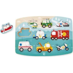 Hape emergency vehicles puzzle