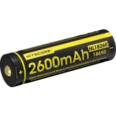 Nitecore battery 18650 2600mAh rechargable with Micro-USB-C ladattava paristo