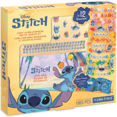 Disney Stitch craft along storybook & diy jewelry kit korunvalmistussetti