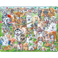 Larsen Maxi Cute and Playful Dogs 32p Jigsaw Puzzle