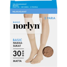 Norlyn Basic 30 den naisten nilkkasukat