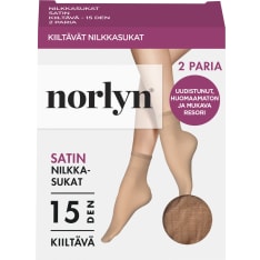 Norlyn Satin 15 den women's ankle socks
