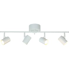 Aneta Lighting Hugin 4-light straight white ceiling spotlight