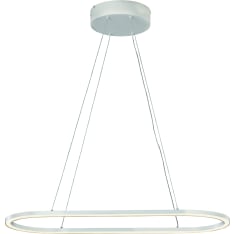 Aneta Lighting Oda oval 75x30 cm white LED pendant lamp