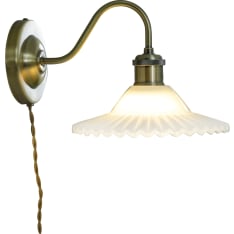 Aneta Lighting Silvia antiikki/valkoinen seinävalaisin