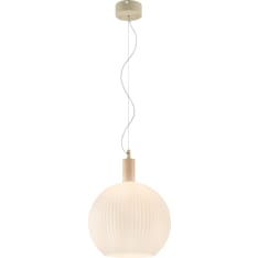 Aneta Lighting Lapponia Ø35 cm white-oiled wood/white pendant lamp