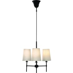 Aneta Lighting Verbier musta/valkoinen 3-osainen kattokruunu