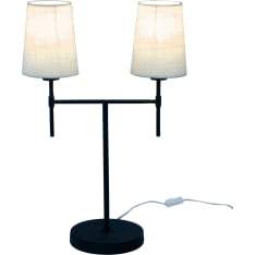 Aneta Lighting Verbier musta/valkoinen 2-osainen pöytävalaisin