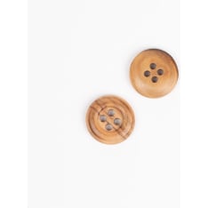 Drops round olive wood button