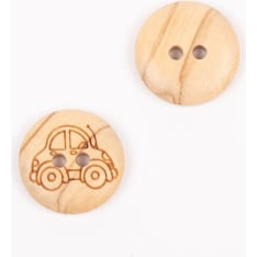 Drops Auto olive wood button