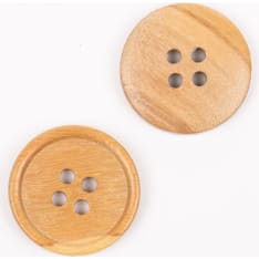 Drops round olive wood button