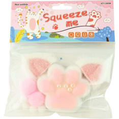 7 cm squishy cat paw with ears