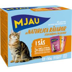 Mjau Lihamakuja kastikkeessa lajitelma 12x85 g kissan täysravinto