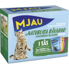 Mjau Liha&Kala kastikkeessa lajitelma 12x85 g kissan täysravinto