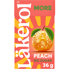Läkerol More Peach sugar free pastille 30g