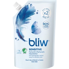 Bliw Sensitive 600 ml refill bag of liquid soap
