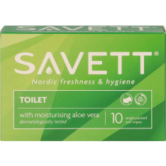 SAVETT TOILET 10 KPL KOSTEUSPYYHE