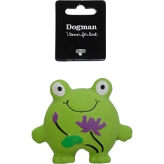 Dogman Latex-sammakko vihreä koiralelu