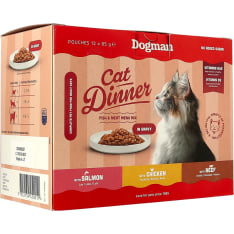 Dogman Cat Dinnner Meat Menu Mix Sauce 12 x 85 g kissan märkäruoka