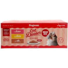 Dogman Cat Dinner kastikkeessa 42x85g Mega Box kissan märkäruoka