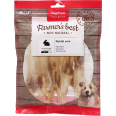 Dogman Kaninkorvat 60 g koiran luonnonherkku