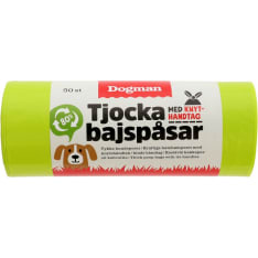 Dogman 50 p kahvallinen kakkapussi