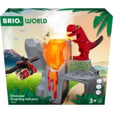BRIO Dinosaurus ja purkautuva tulivuori