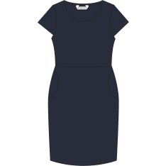 Marine naisten mekko