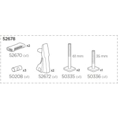 Thule TH 52678 Kiinnitysosat 598001
