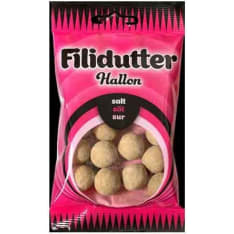 Konfekta Filidutter Hallon 65 g karkkipussi