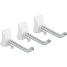 Elfa white storage rail tool hook