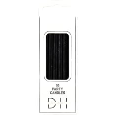 Cake candle black 16 pieces