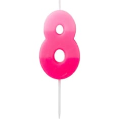 Number candle pink