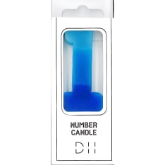 Number candle blue