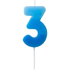 Numerokynttilä sininen