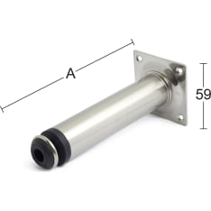 Habo 511 400 mm mattanikkeli putkijalka