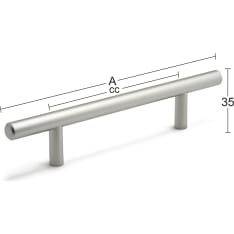 Habo Stella 96 2 pcs matt chrome pull