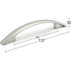 Habo Tyra cc 96 mm 2 pcs brushed nickel puller