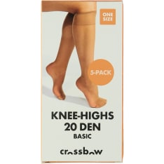 Crossbow women's 5-pack knee socks 20den crepe